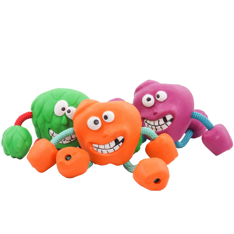 Milk-Flavored Rubber Dog Toy with Sound