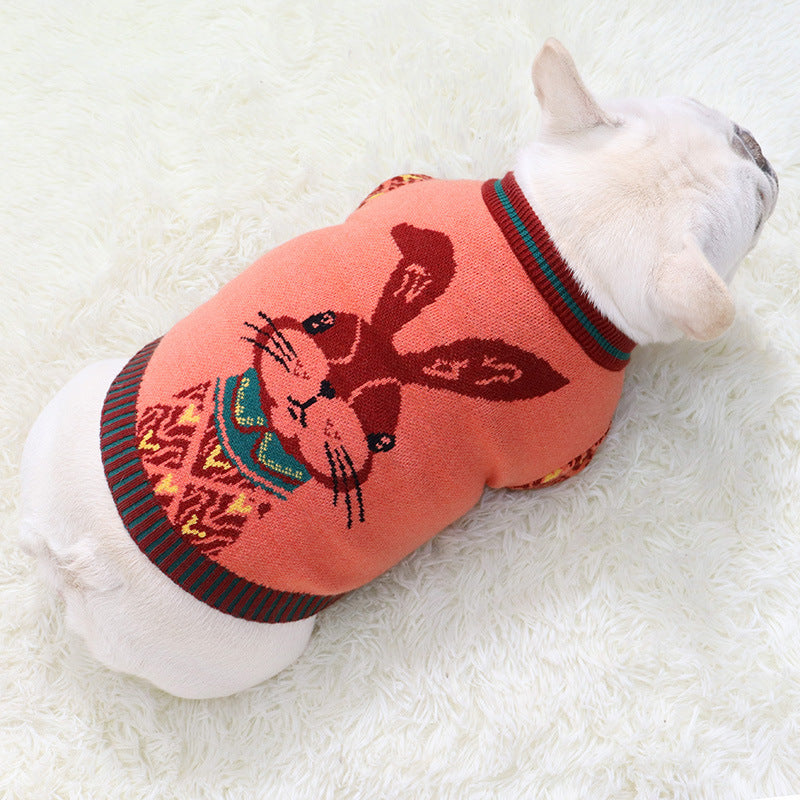 Bull Dog Short Sweater for Fat Dogs
